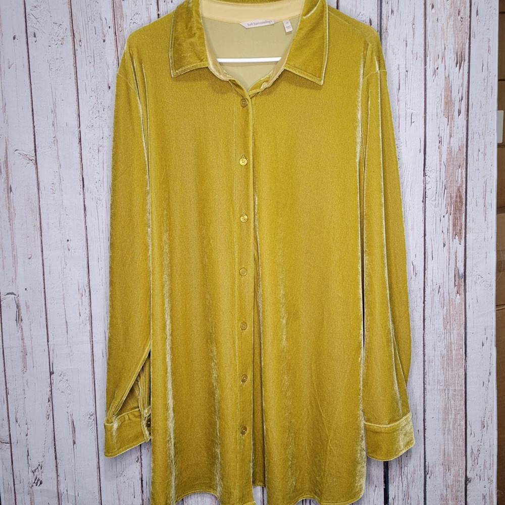 Soft Surroundings Velvet Boyfriend Tunic Size 1XL
